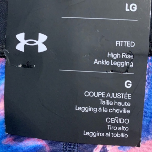 Under Armour Run Anywhere Ankle Tights Black Reflective Exercise Legging Size L - Picture 6 of 13